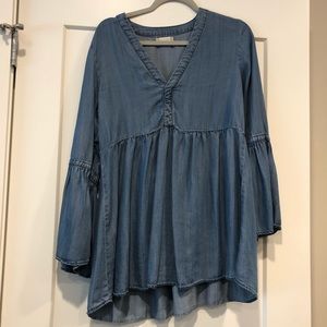 Altar’d State Chambray Tunic Top